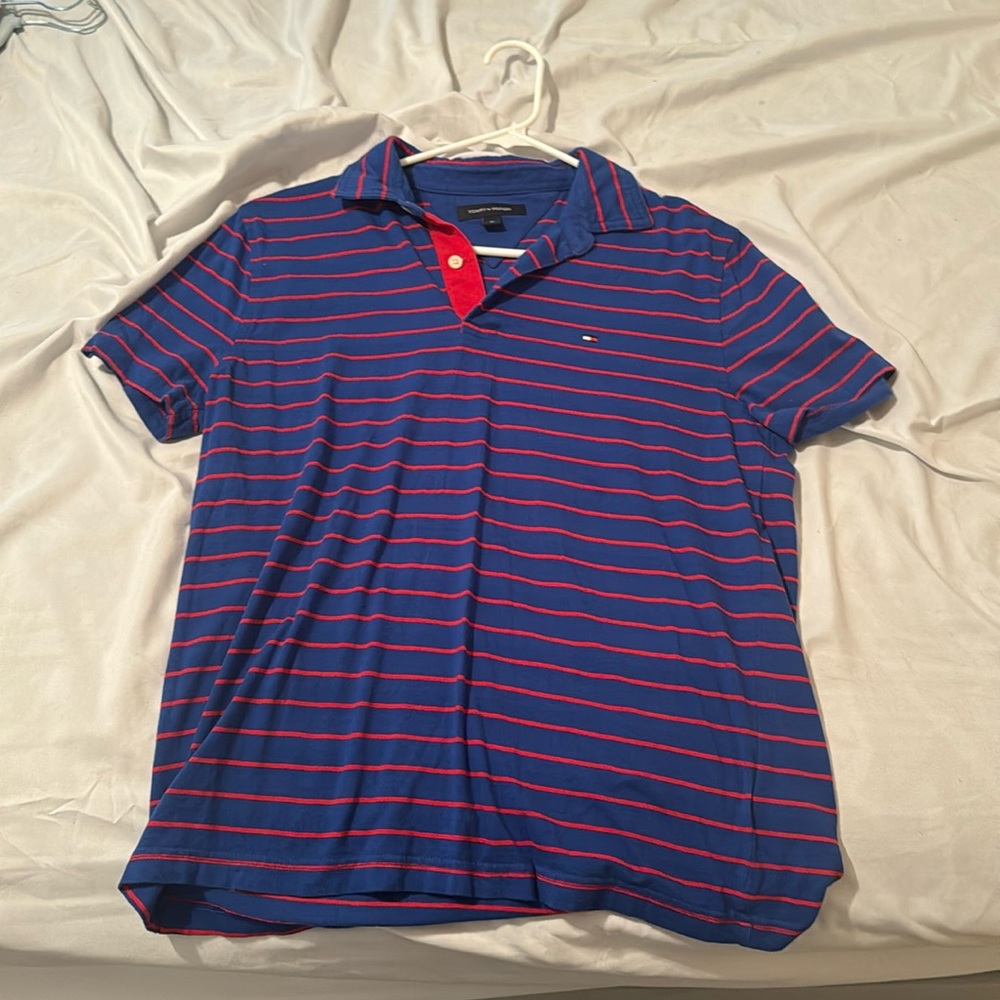 Blue Tommy Hilfiger polo shirt